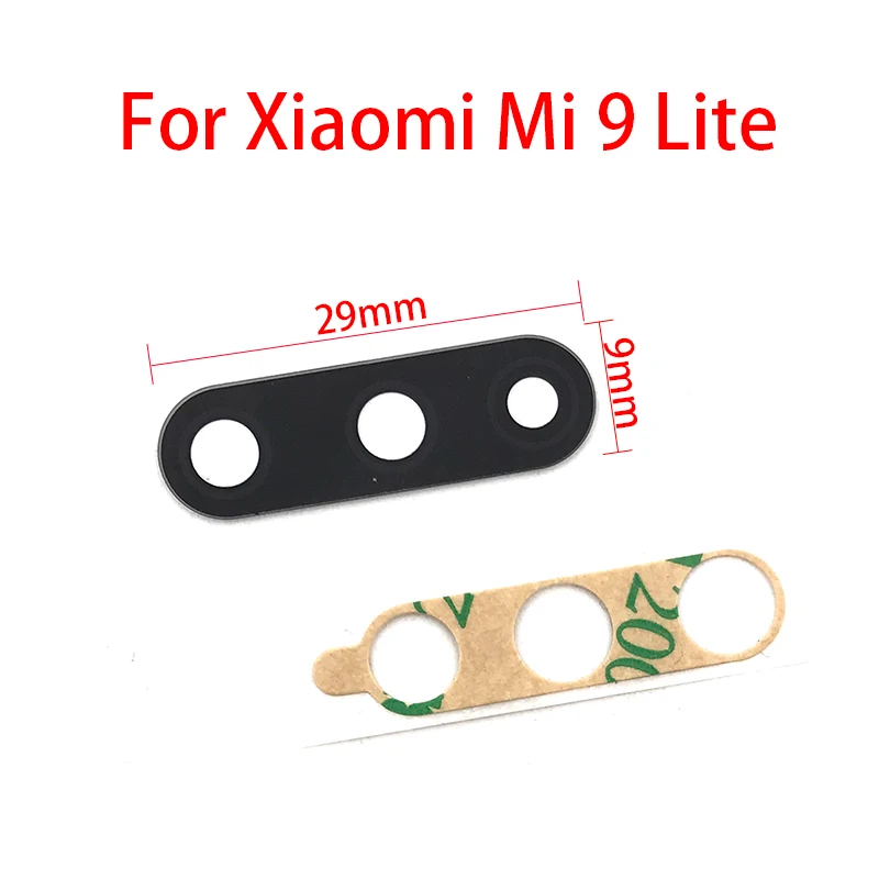 2 шт./лот, задняя камера, стеклянный объектив для Xiaomi Mi 9 Lite, стекло для камеры с клеем