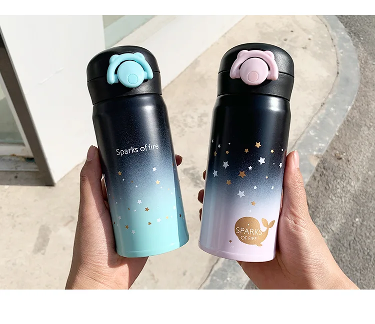 Корейский Shine Star Bounce Bullet термосы из нержавеющей стали герметичное уплотнение термосы портативный стакан для воды для мужчин женщин студентов
