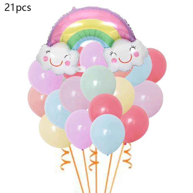 

1Set Rainbow Cloud Ballons Macarons Balloons Birthday Pastel Party Candy Balloons Unicorn Party Baby Shower Wedding Decorations