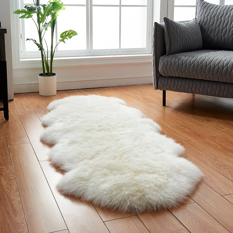 100% Genuine Sheepskin Rug Lambskin Long Wool Carpet Sofa Pad Mat Floor Area Rug 