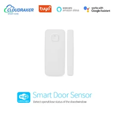 

Cloudaker Tuya WIFI Door Window Sensor Open / Closed Detector Wireless Alarm Home Security App Works with Alexa Google Home
