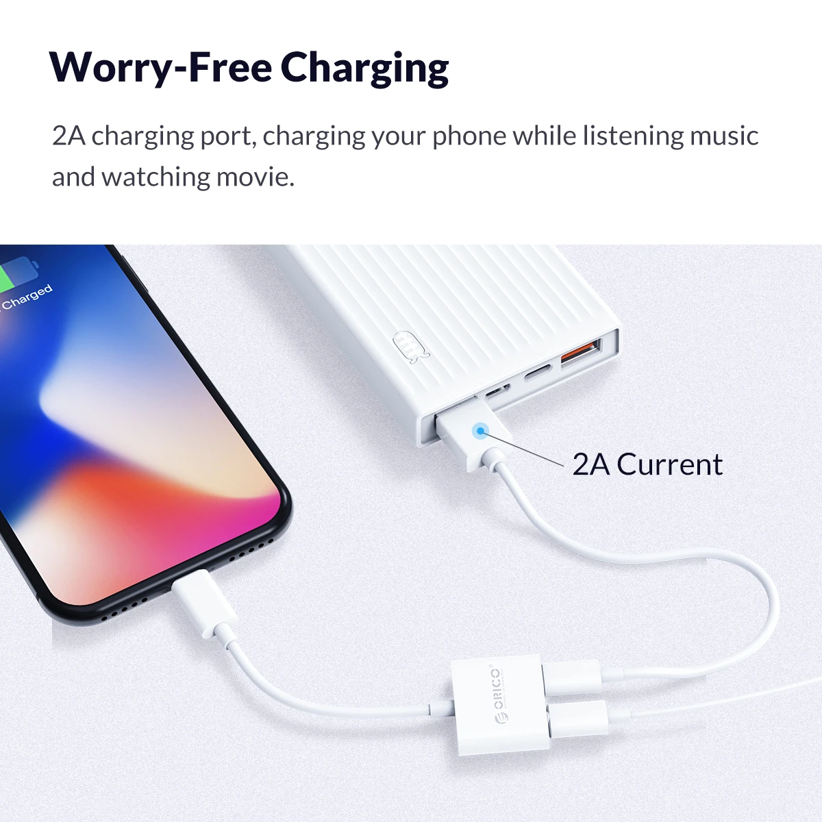 Разветвитель для наушников ORICO адаптер iphone 8 Plus Lighting Jack адаптеры Конвертеры