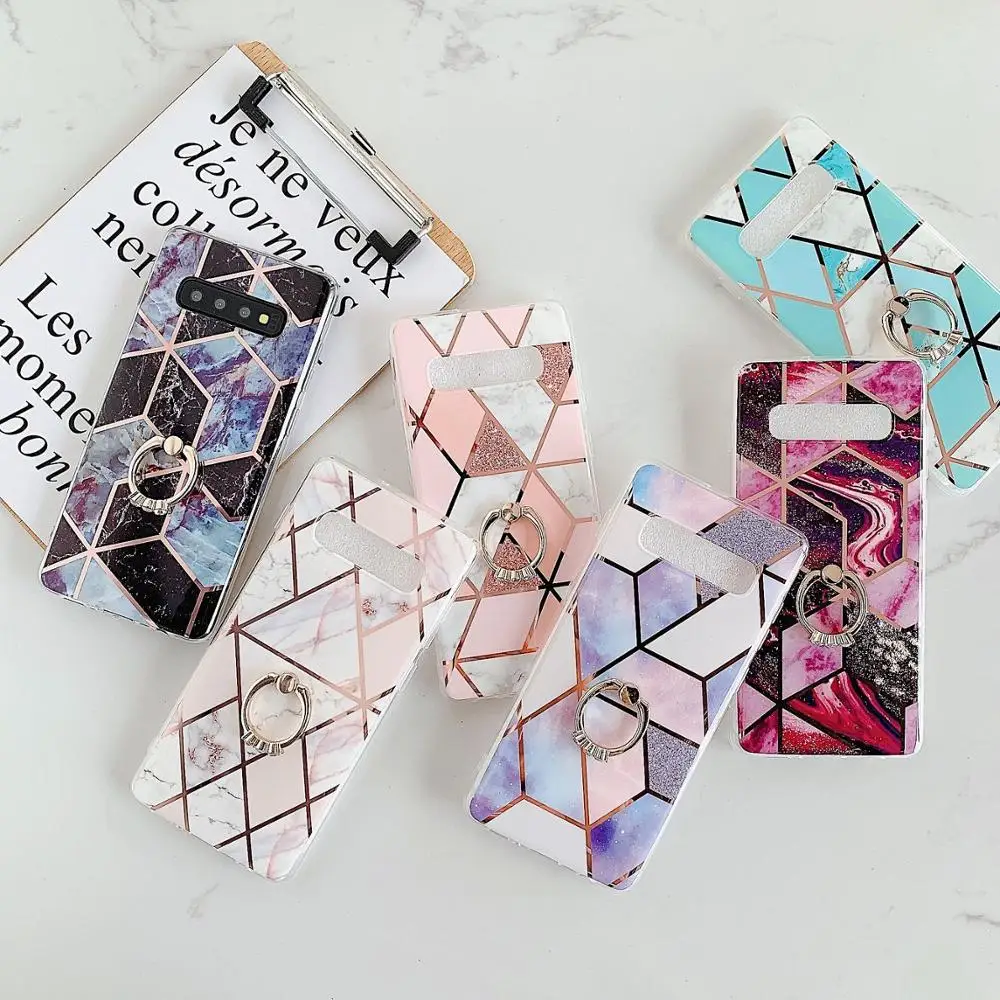 Чехол для samsung galaxy s20 ultra S10 S8 S9 plus note 10 pro 8 9 A70 50 20 30s 51 71 S блестящее кольцо из ТПУ с