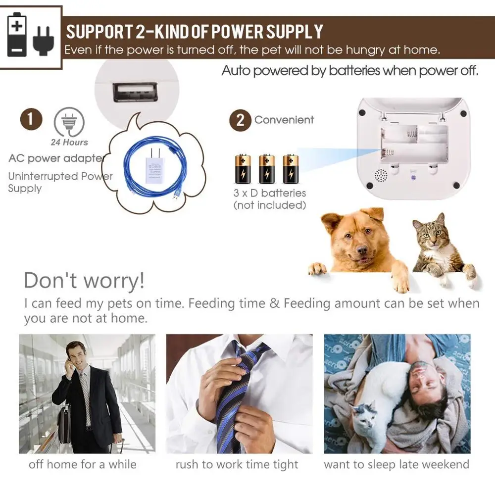 Iseebiz 7 L Automatic Dog Feeder Cat Feeder Food Dispenser For