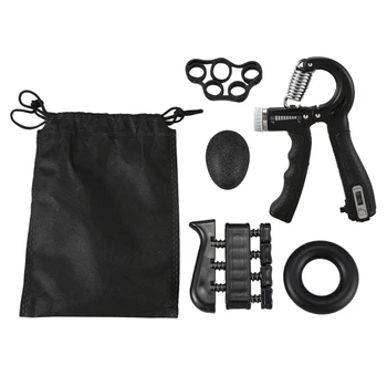 

Counting Adjusting Grip Device Outdoor Home Hand Rehabilitation Training Grip Ring Five Finger Training Device