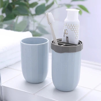 

Wash Gargle Cup Travel Toothbrush Box Portable Bathroom Accessories Set Simple and Fashion Travel Toothbrush Set