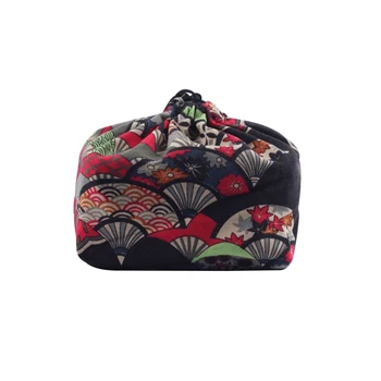 

Cooler Food Storage Cloth Office Lunch Bag Japanese Style Travel Thermal Insulated Picnic Portable Drawstring Bento Pouch School