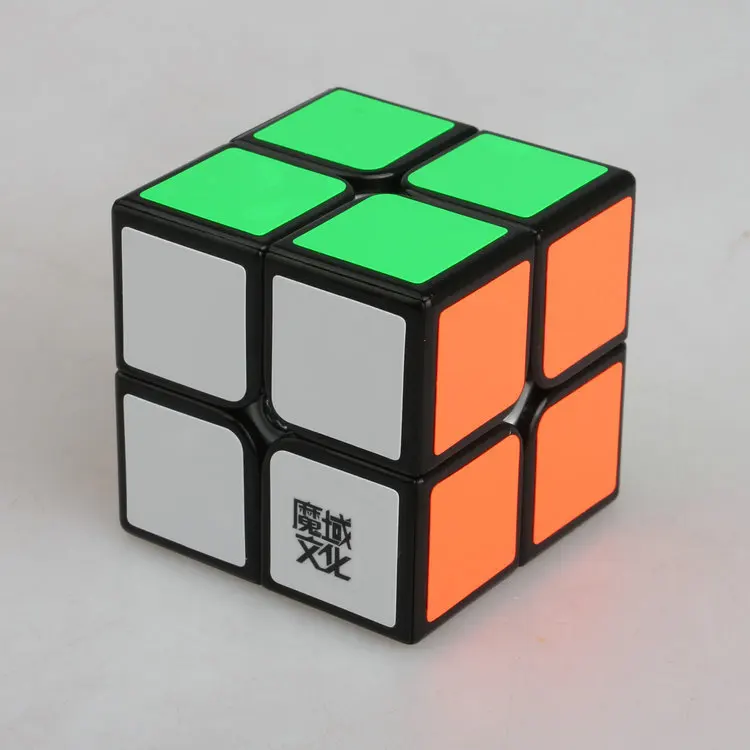 2X2X2 Шестигранная наклейка черное дно второй заказ Цветной волшебный куб головоломка конкурентоспособные детские игрушки цветная коробка детский подарок