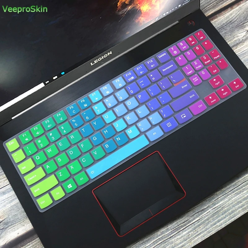 rainbow Силиконовый чехол-клавиатура для 15," lenovo Legion Y530 Y540 Y545 Y7000 Y7000P, 17,3" Legion Y730 Y740 для игрового ноутбука - Цвет: rainbow