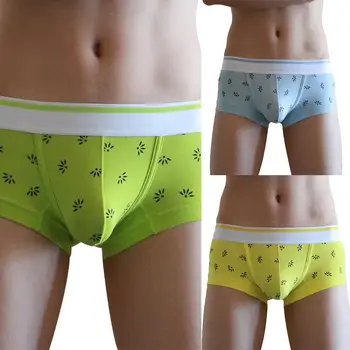 

Men Fashion Shorts Wearing Trunk U Shape Cotton Printed Comfort Underwear