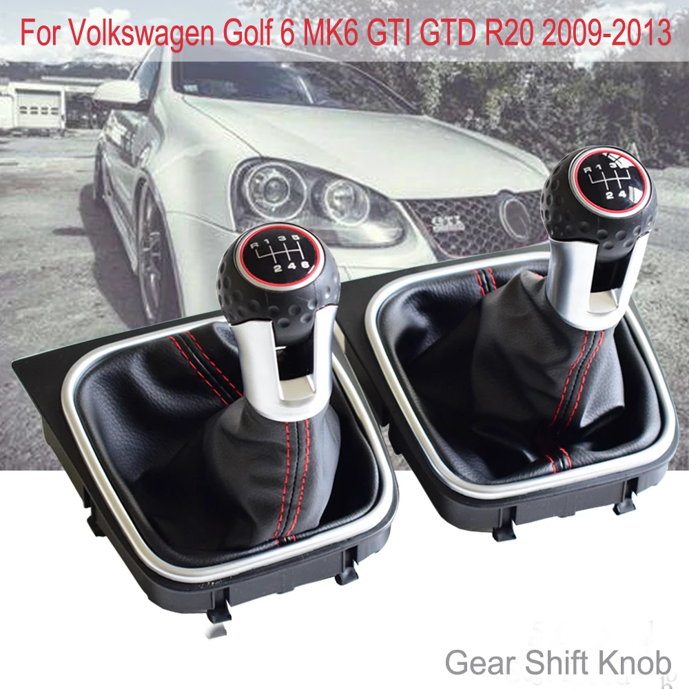 Ручка рычага переключения передач для VW Golf 6 MK6 GTI GTD R20 2009 2010 2011 2012 2013 5/6 скоростей с