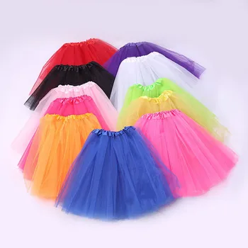 

2020 New Hot Selling European and American Solid Color Children's Ballet Dance Skirt Three-layer Mesh Princess Skirt