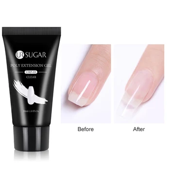 

UR SUGAR 30ml Quick Extension Gel Pink Clear UV LED Building Gel Nail Tips Enhancement Slip Solution Nail Art Builder UV Polish