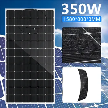 

350W semi flexible Solar Panel 36V solar system Photovoltaic 36V Solar Cell Waterproof battery/yacht/RV/car/boat with Connector