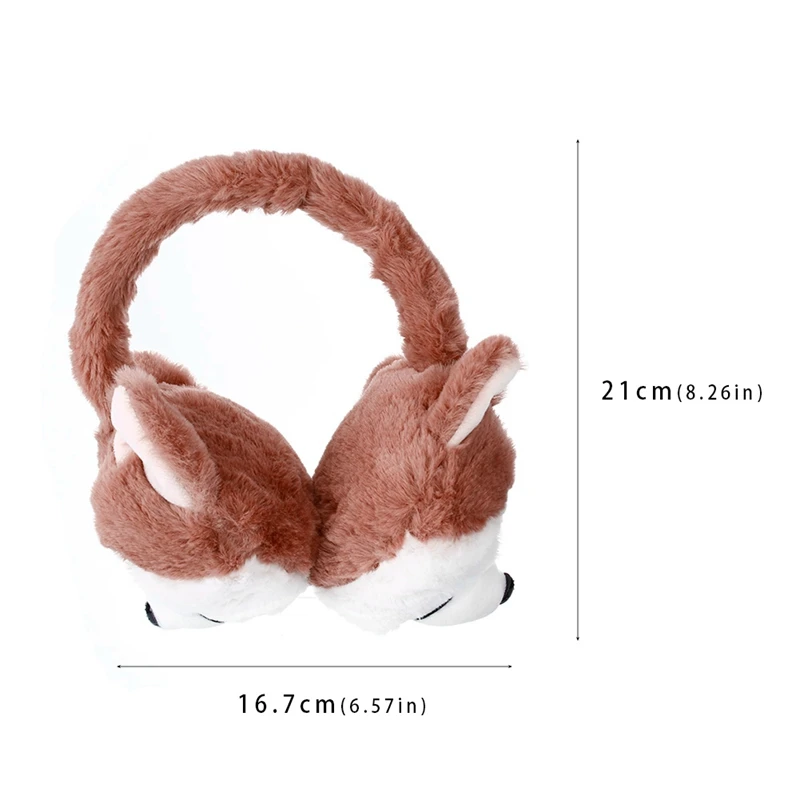 Kawaii Cute Animal Fur Earmuffs New Ear Warmer Dog Ear Muffs Winter Accessories For Women Plushed Cartoon Husky