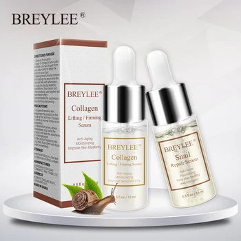 

Breylee Snail Serum Collagen Serum Moisturizing Lifting Firming Hyaluronic Acid Essence Repairing Anti-aging Face Skin Care 1pcs