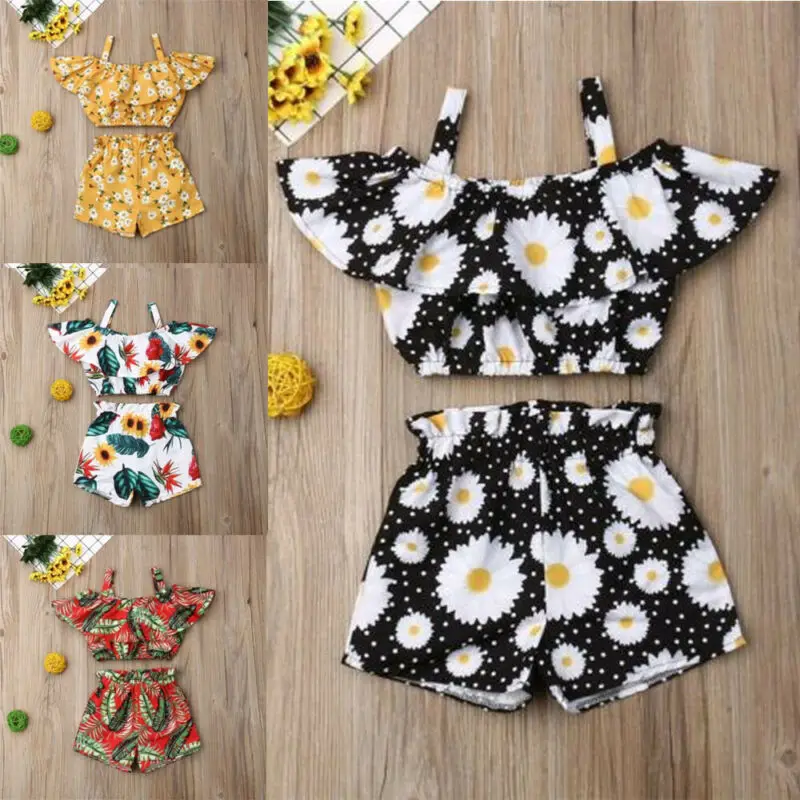 Kids Girls Clothing Set 2Pcs Summer Outfits