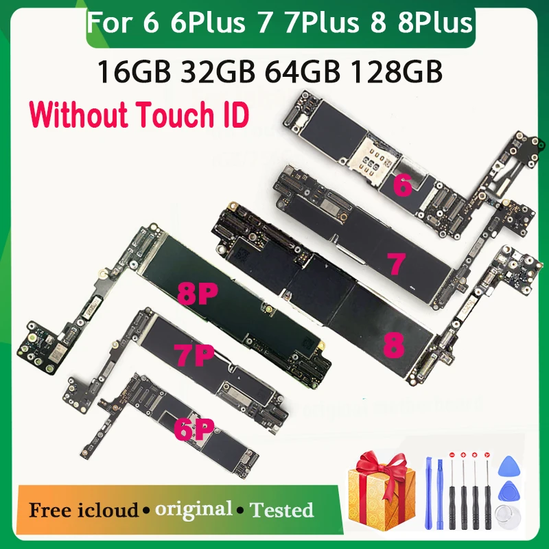 Материнская плата для iPhone 6 7 8 6PLUS Plus plus 16 ГБ 32 64 128 б/у | Мобильные телефоны и
