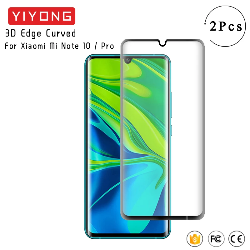 

YIYONG 3D Edge Curved Glass For Xiaomi Mi 10 Pro Tempered Glass Xiomi Mi10 Screen Protector For Xiaomi Mi Note 10 Pro Note10 Pro