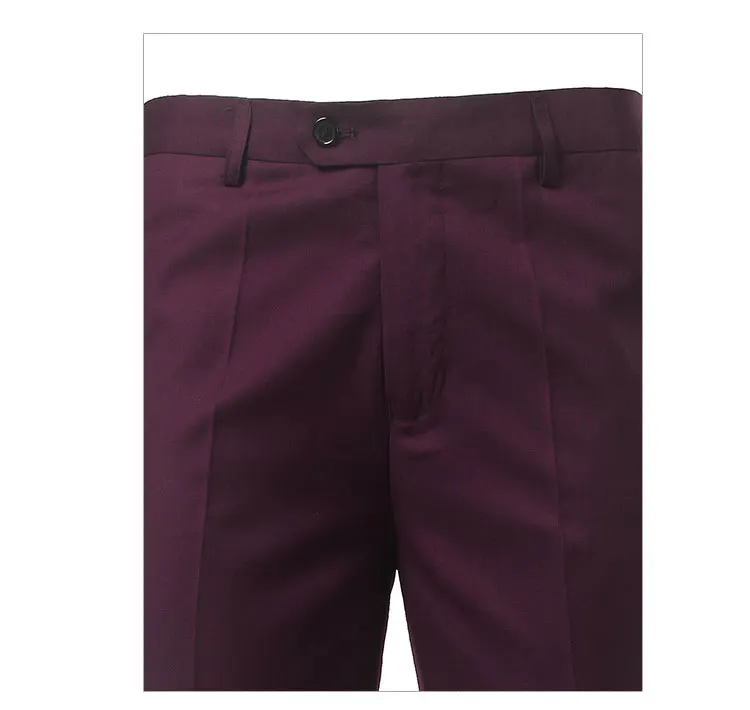 Suit Pants Fashion Elegant Men's Pants Solid Color Straight Long Trousers Men's Slim Fit Formal Trousers Smart Casual Pants