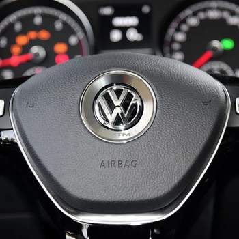 

Excellent New 3D steering wheel aluminium alloy Sticker case for VW Volkswagen GTI R line MTM POLO GOLF 6 7 Jetta Car styling