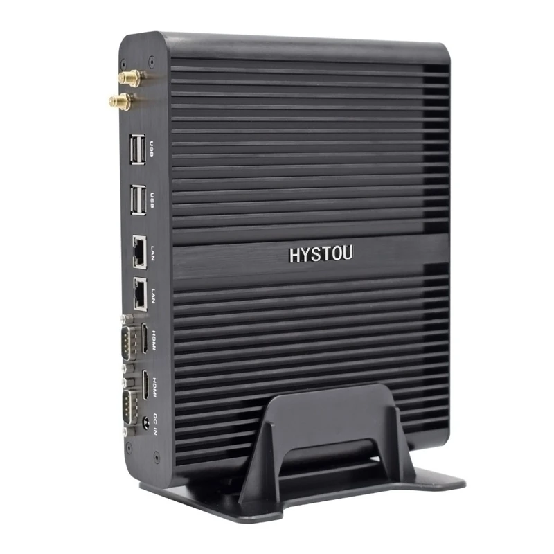 

HYSTOU Mini PC i3-5005U 4GB+128GB Industrial Computer Dual Core 2 COM HDMI Dual Display 300M Wifi For Windows 7/ 8/10/ Linux