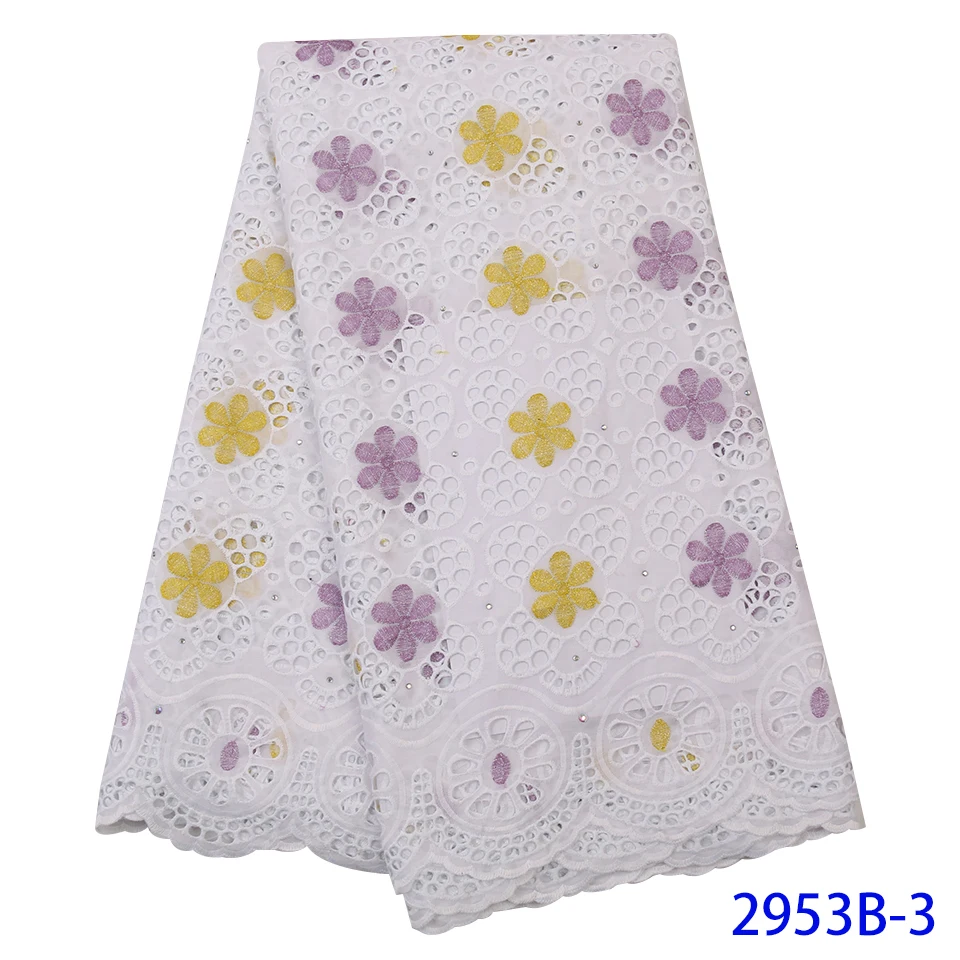 

New Arrival Small Holes Design Dubai Lace African Nigerian Dry Lace Fabric Real Swiss Voile Lace In Switzerland Bridal Sew 2953B