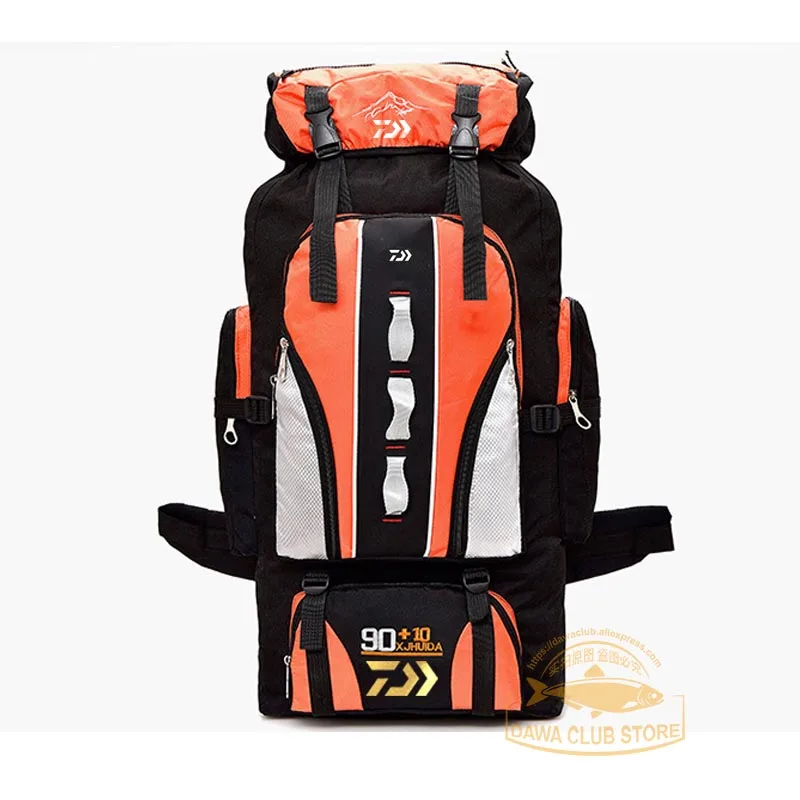 Дайв Рыбалка рюкзак 90L+ 10L рыболовный инструментарий Кемпинг рюкзак для альпинизма и путешествий на открытом воздухе dawa, рыболовство мульти-рюкзак с карманами