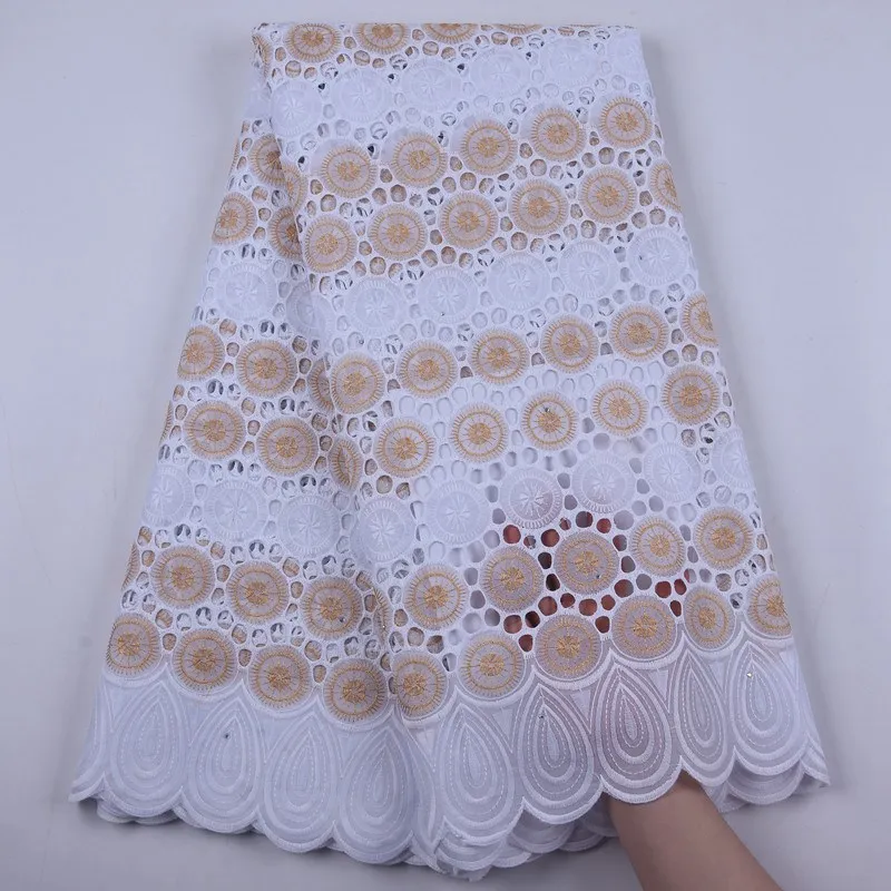 Пробивной хлопок африканская сухая кружевная ткань нигерийская 2020