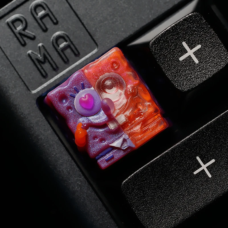 Губка Боб Смола ключ крышка для Cherry Mx Переключатель Механическая игровая клавиатура красочные ESC ключ крышка DIY клавиатура украшения желтый розовый - Цвет: Keycap 3