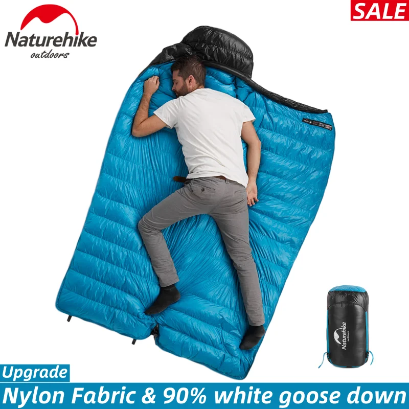 Спальный мешок Naturehike CW400 зима 90% белый гусиный пух ультралегкий сохраняющий тепло
