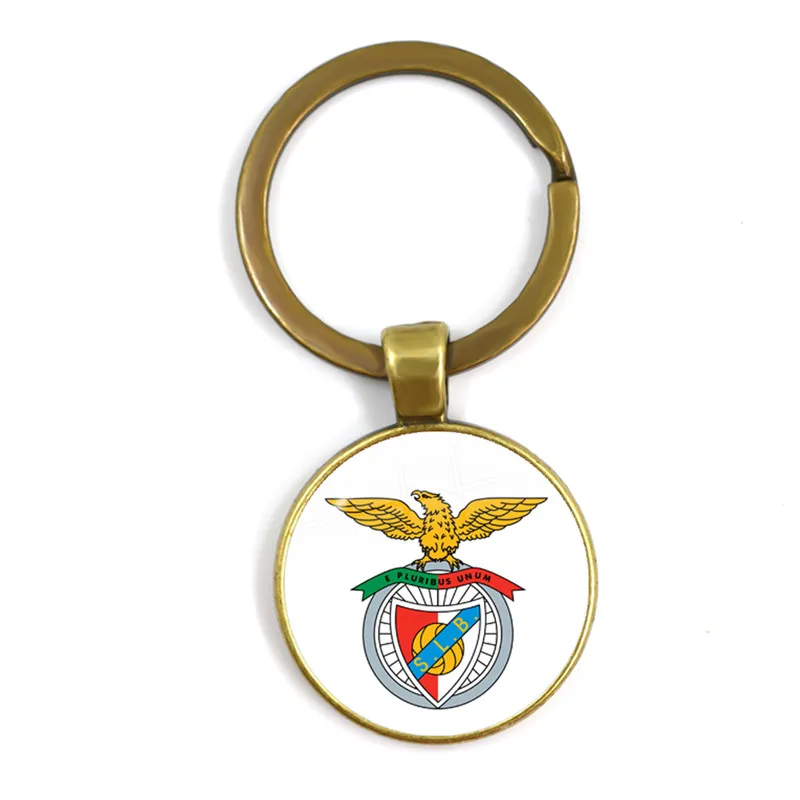 Футбол Club с фокусным расстоянием 25 мм Стекло брелок с кабошоном SL Benfica Футбол Лиги лого футбольный Брелок «футбольный клуб» для забав - Цвет: 3