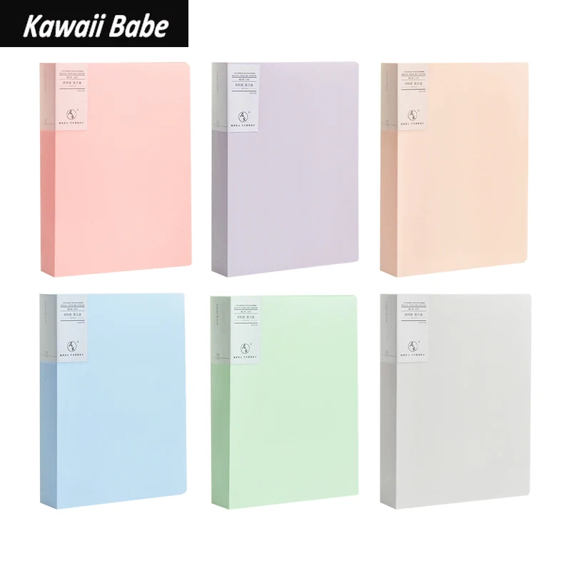 

File Folder A4 Morandi File Bag 100 Pages Data Book Large Capacity Portfolio Office Stationery Document Morandi Office Supplies
