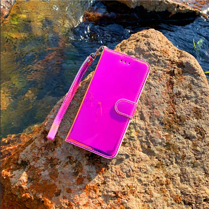 Усовершенствованный зеркальный кожаный чехол для huawei P Smart Plus Enjoy 9S Honor 10i 20i 10 20 Lite, роскошный флип-кошелек, чехол для телефона - Цвет: purple