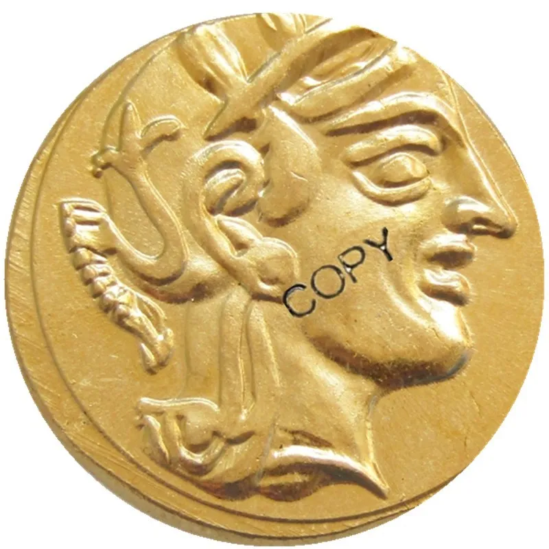 G(02) древние Афины греческое золото драхм-атена греческая Сова драхма Позолоченные копии монет