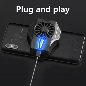 

Portable Mobile Phone Cooler Cooling Fan Radiator Game Pad Holder Bracket for iPhone Hua-wei Xiao-mi Smartphones