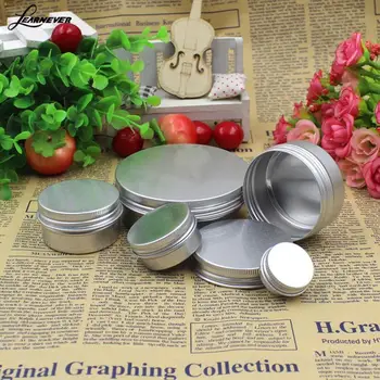 

5/10/15/50/100g Refillable Containers Aluminum Cosmetic Jars Travel Box Makeup Packing Balm Cream Portable Lip Pots Storage Q2M9