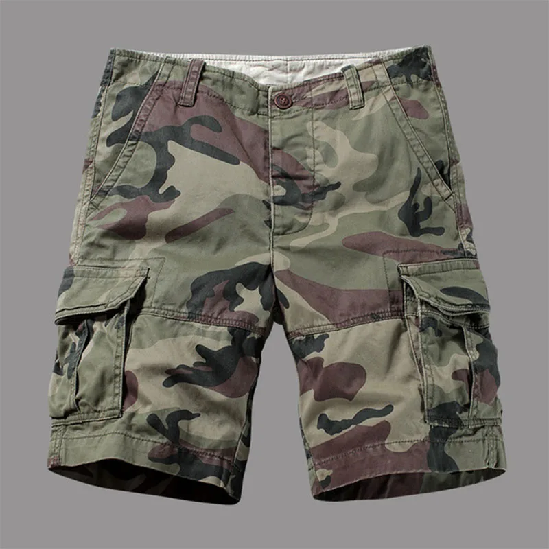 Men's Outdoor Shorts Durable Breathable Multi-pocket Workwear Hiking Shorts No Waistband Sport Shorts