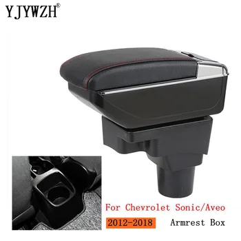 

Armrest box For Chevrolet Sonic Aveo Lova T250 T300 central Store content Storage box with cup holder ashtray car accessories