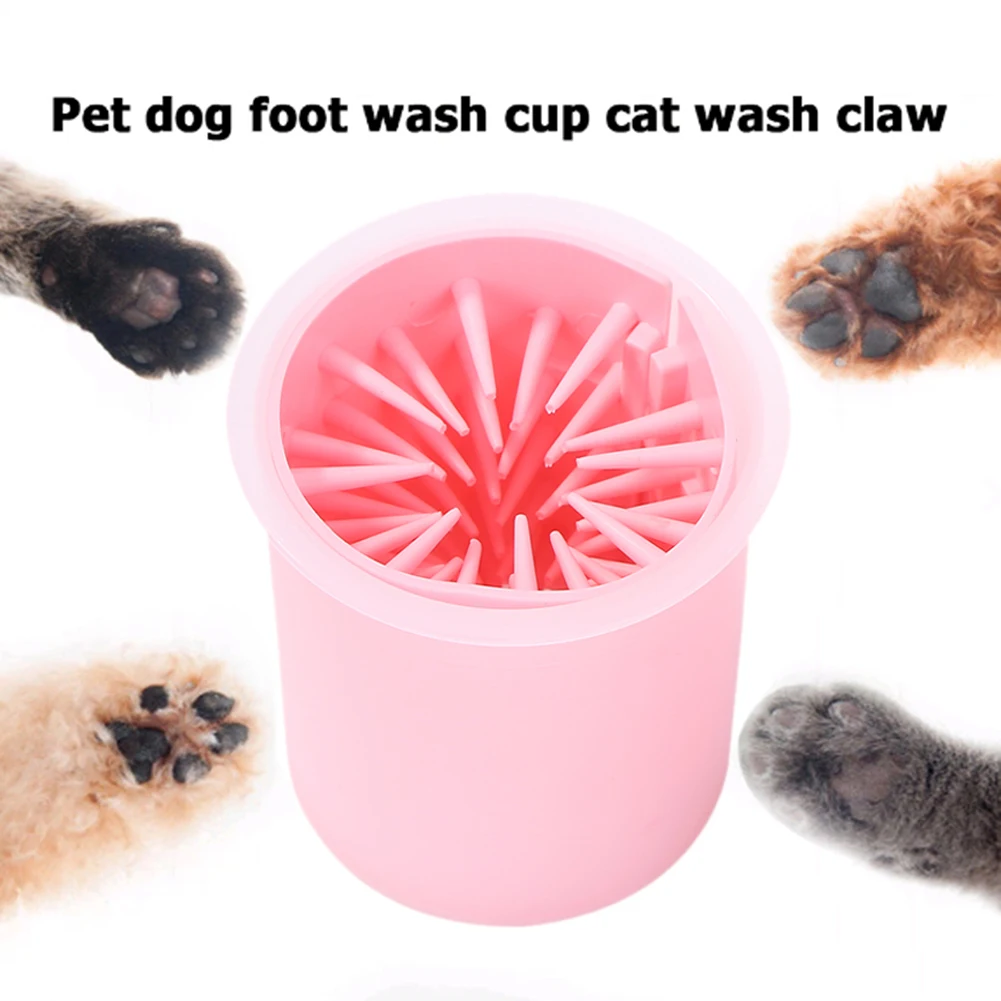 Taza limpiadora portátil para mascotas, arandela de silicona suave para pies de perro y gato, herramienta de lavado de pies para cachorros y gatitos, tazas de limpieza rápida