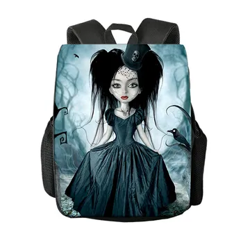 

Replaceable Multi-pattern 16/17 Inch gothic girls Print Backpack Women Travel Protable Bag Student School Backpack