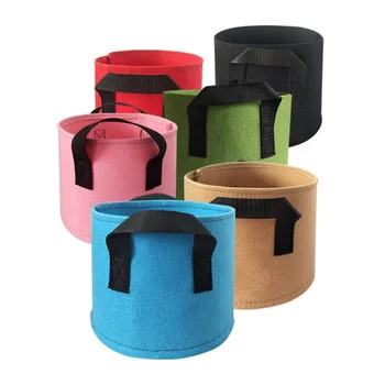 

Non-woven Plant Grow Bag With Double Handle Thicken Succulent Plants Container Bag Outdoor Garden Supplies 2020