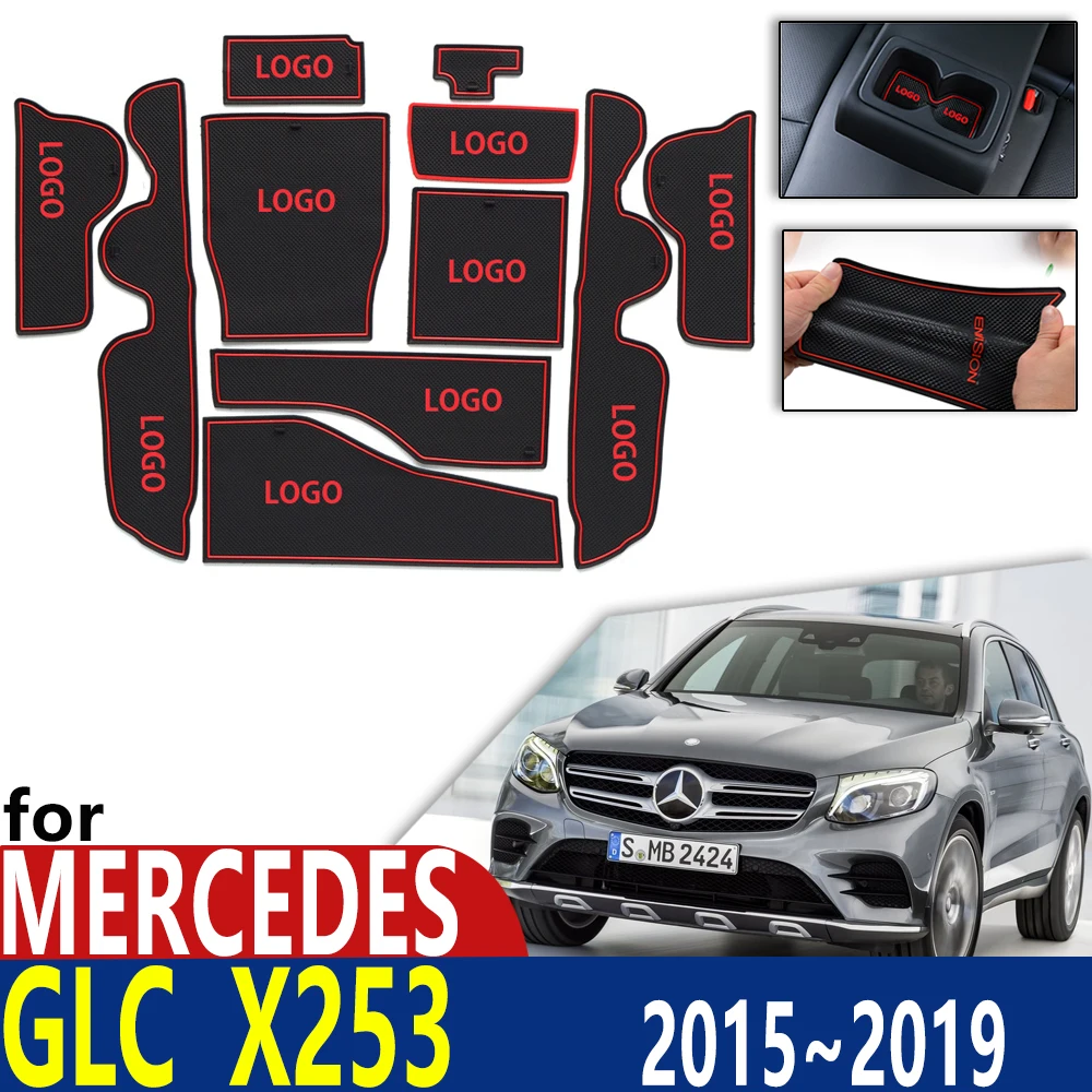 Противоскользящий резиновый коврик для подстаканника дверной паз Mercedes Benz GLC X253 200