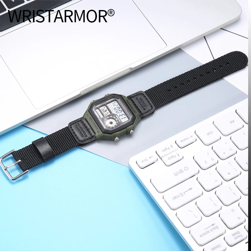 Wasserdichtes Naturharz-Armband 18mm – Ersatzarmband Für Casio Uhren Wie AQ-S800W, SGW-300H, AE-1200