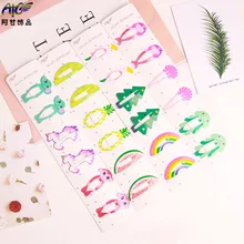 Детские заколки с фруктовым принтом из Южной Кореи; милые детские заколки для выпечки; лаки для принцессы с героями мультфильмов; заколка для волос; украшения для волос