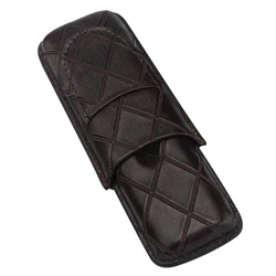 Luxury Leather Cigar Case Set with Stainless Steel Cutter (Coffee case only)