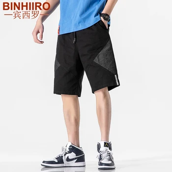 

Brand Men's Shorts High-Quality Cotton Hit color Knee Length Pants 2020 Summer New Hip Hop Loose Comfortable Casual Shorts Men