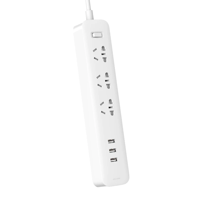 Новинка удлинитель питания Xiaomi Mijia QC3.0 27 Вт для быстрой зарядки 3 USB + гнезда