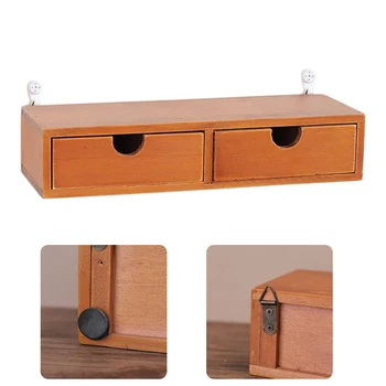 

Wall Hanging Vintage Storage Drawer Multipurpose Cabinet Kitchen Easy Install Waterproof Wooden Bedroom Home Living Room