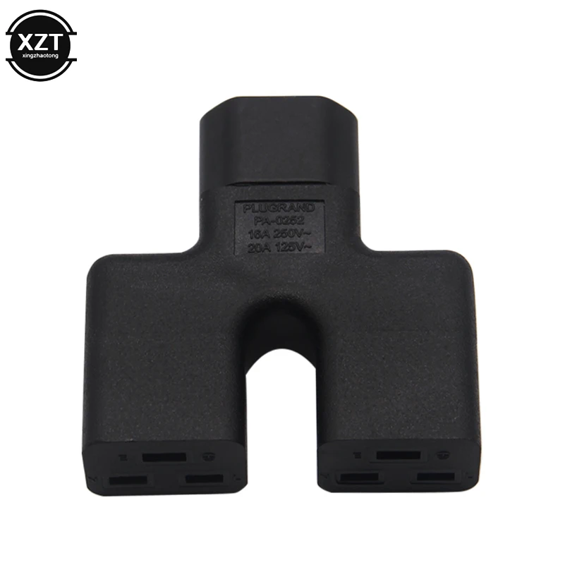 PA-0252 IEC 320 C14 до C19 IEC320 C14 Мужской Двойной 2* C19 Женский адаптер питания IEC штекер 16A 20A UPS PDU разъем питания